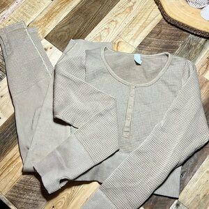 Aerie Size S OFFLINE Lounge Set | Beige 🌾 EUC